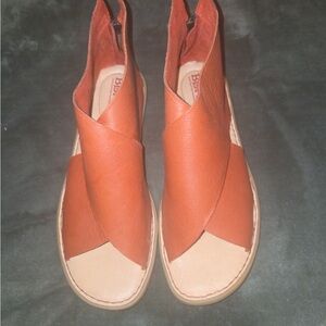 Born Orange Leather Footwear